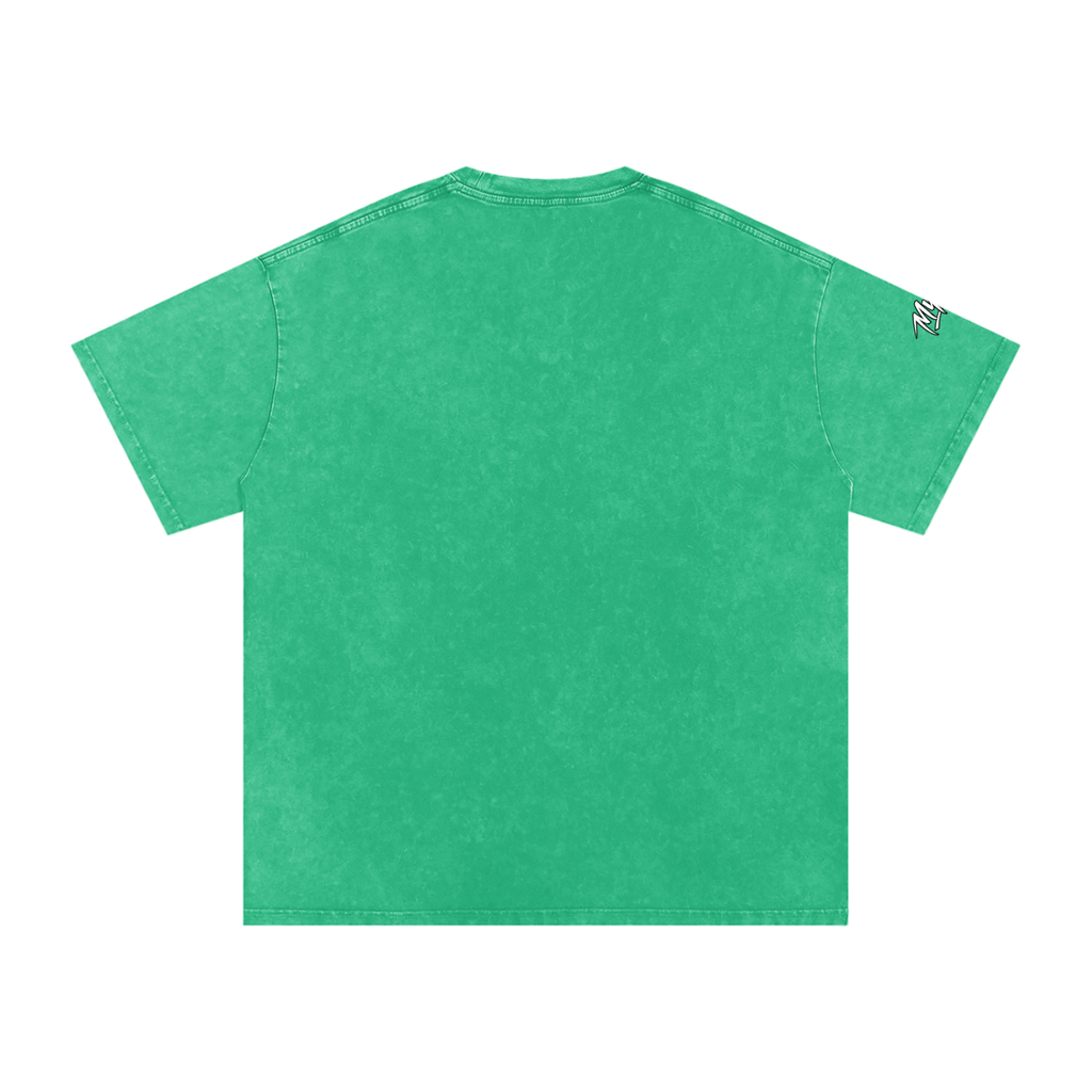 Snow Washed Oversized Cotton T-Shirt