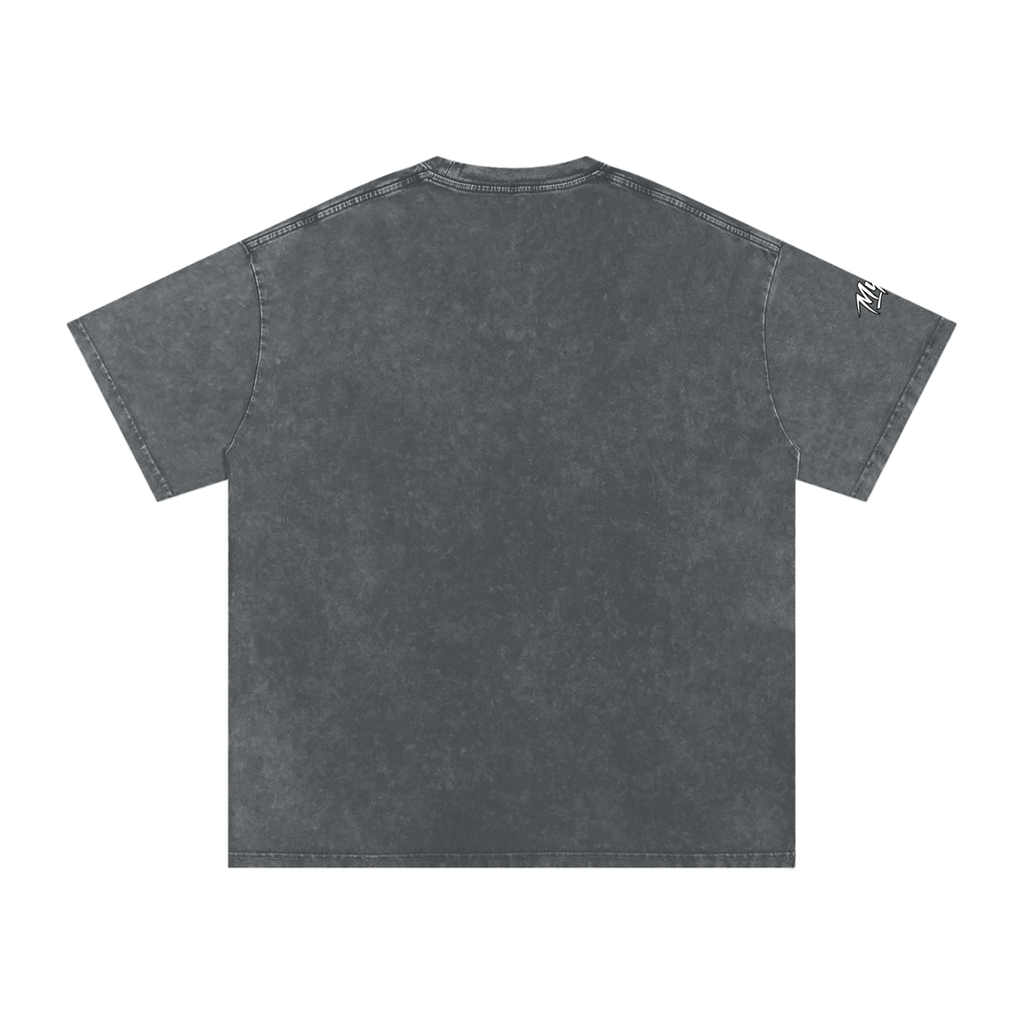Snow Washed Oversized Cotton T-Shirt