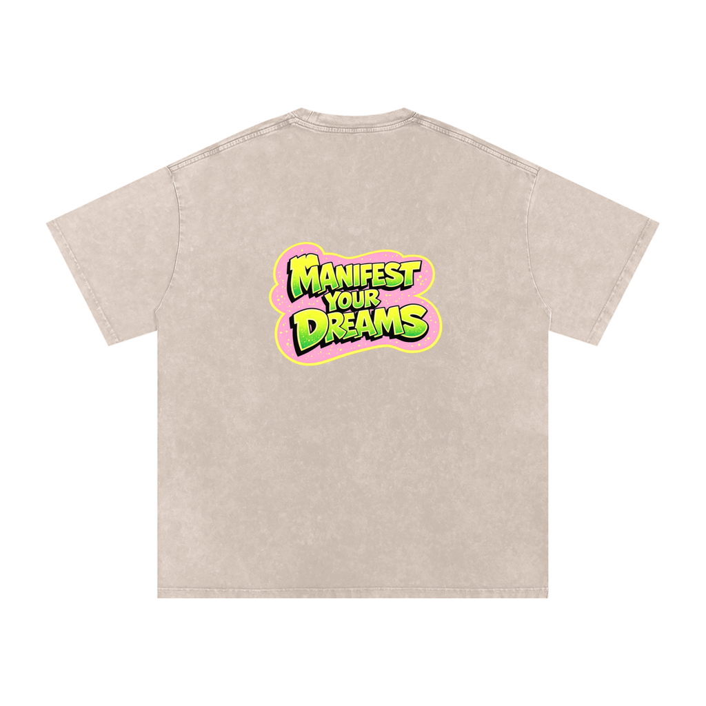 Snow Washed Oversized Cotton T-Shirt