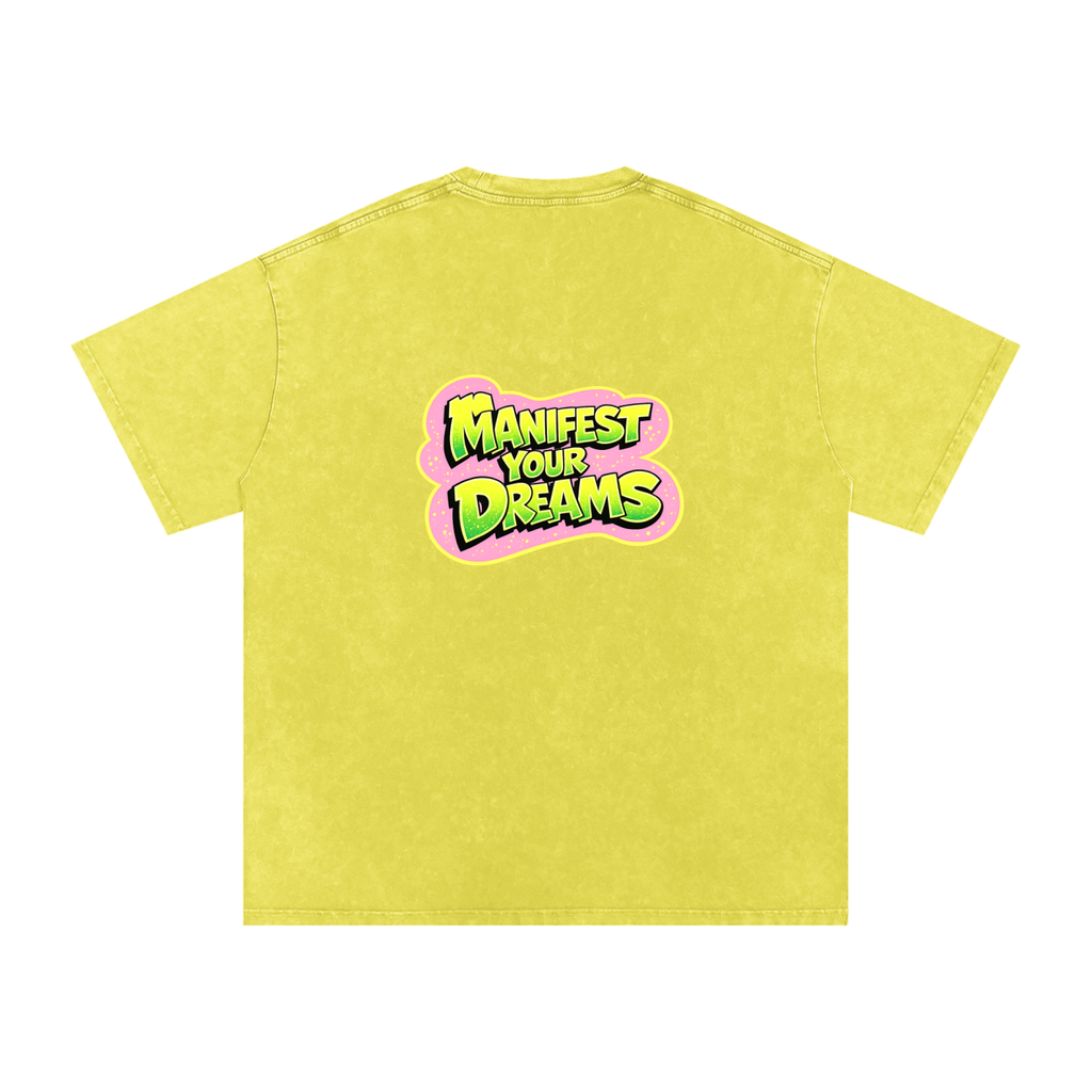 Snow Washed Oversized Cotton T-Shirt