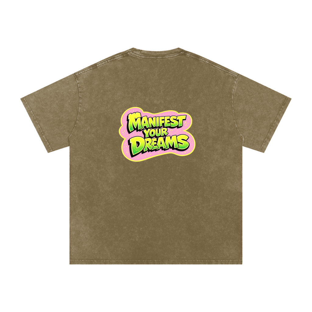 Snow Washed Oversized Cotton T-Shirt
