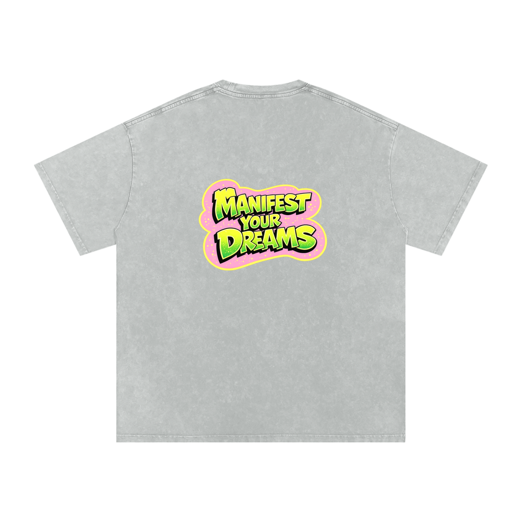 Snow Washed Oversized Cotton T-Shirt