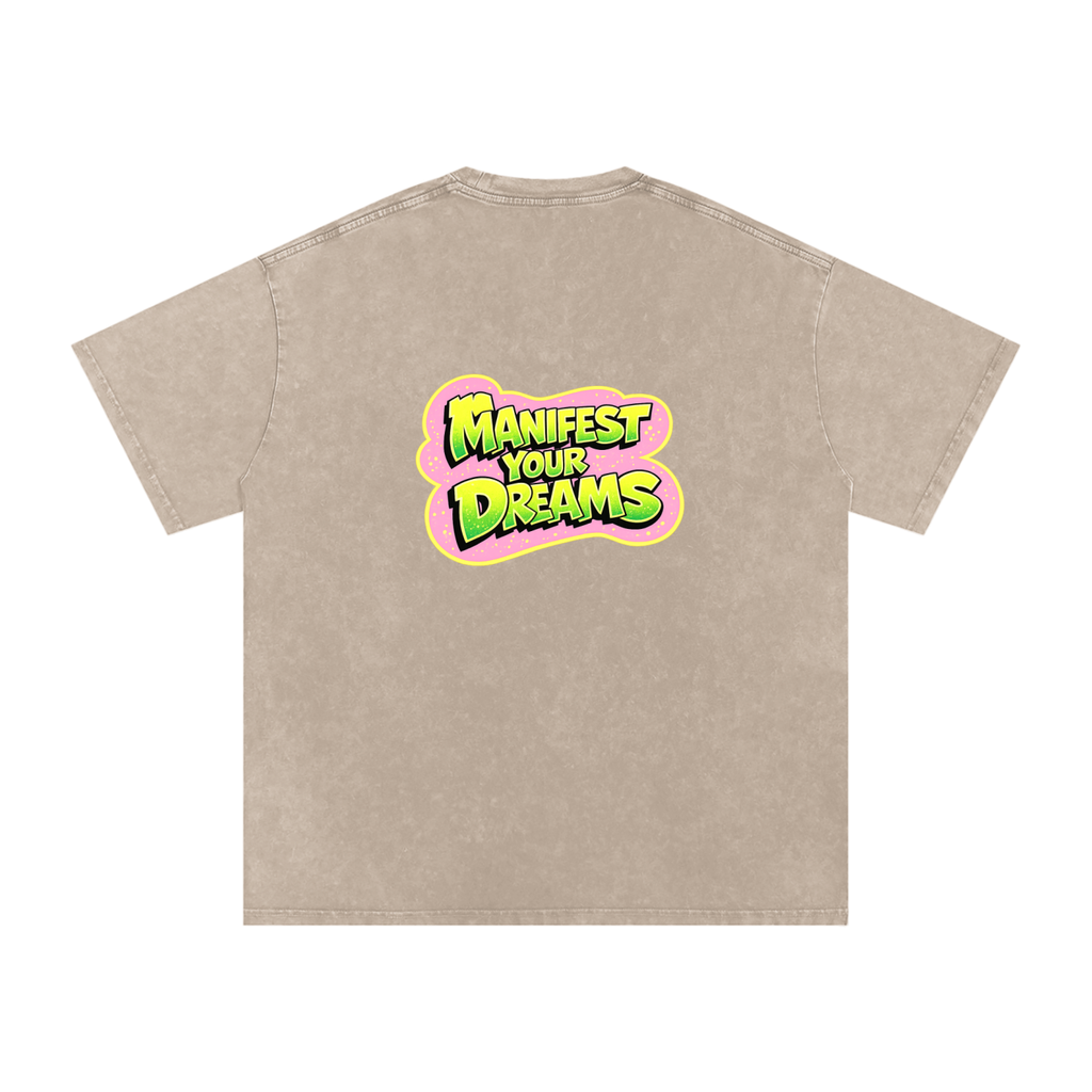 Snow Washed Oversized Cotton T-Shirt