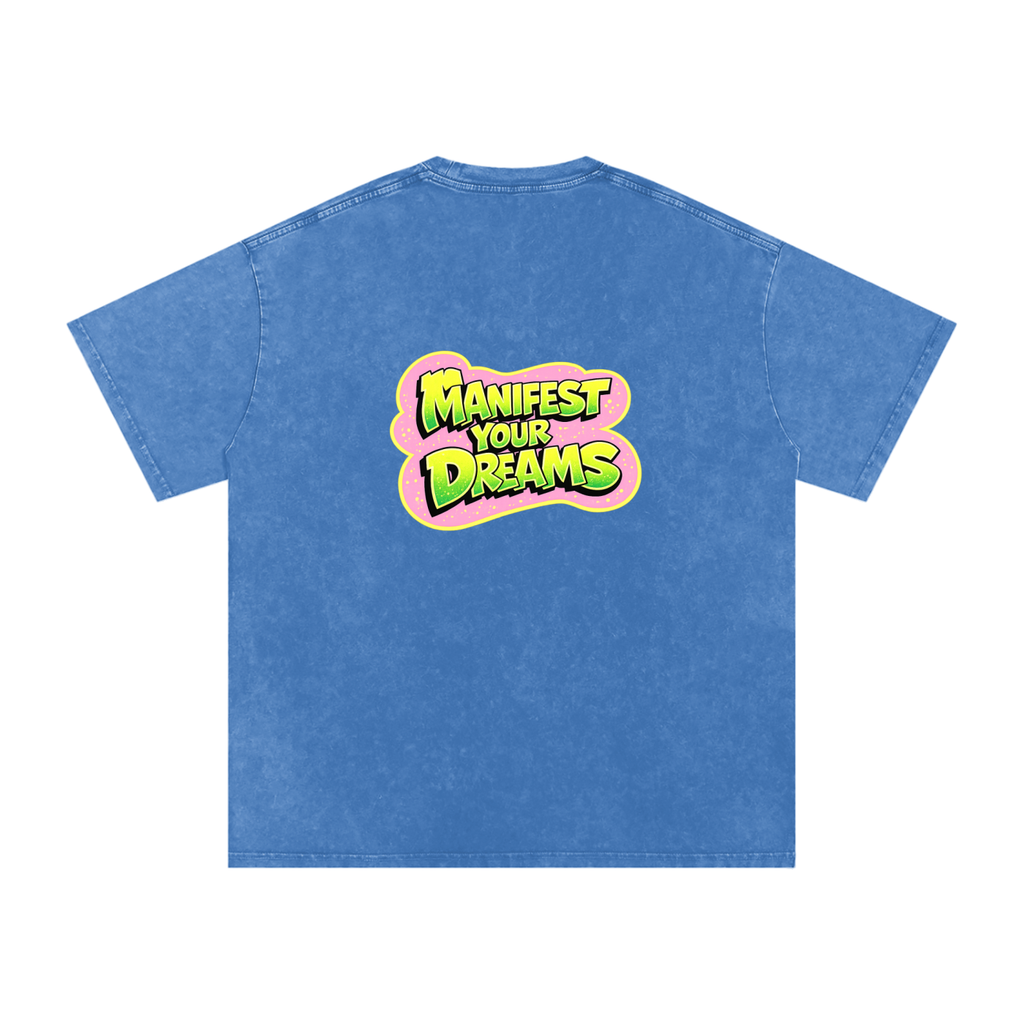 Snow Washed Oversized Cotton T-Shirt