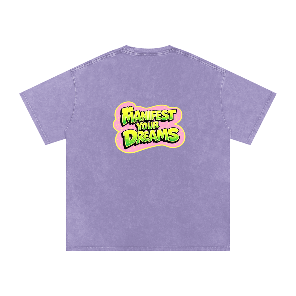 Snow Washed Oversized Cotton T-Shirt
