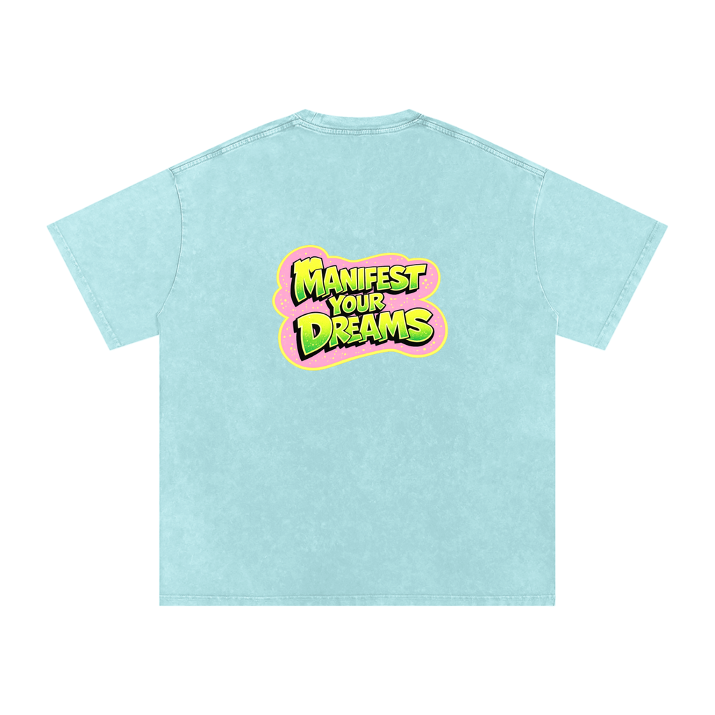 Snow Washed Oversized Cotton T-Shirt