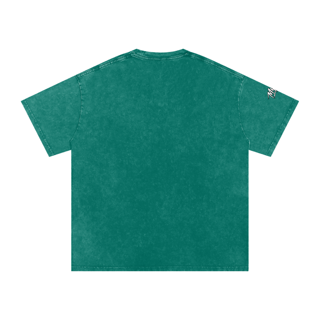 Snow Washed Oversized Cotton T-Shirt
